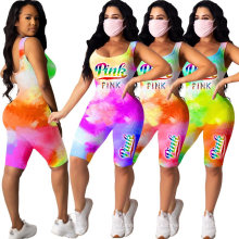 Summer Sportswear Sexy Vest Camouflage Monogram Jumpsuit